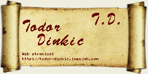 Todor Dinkić vizit kartica